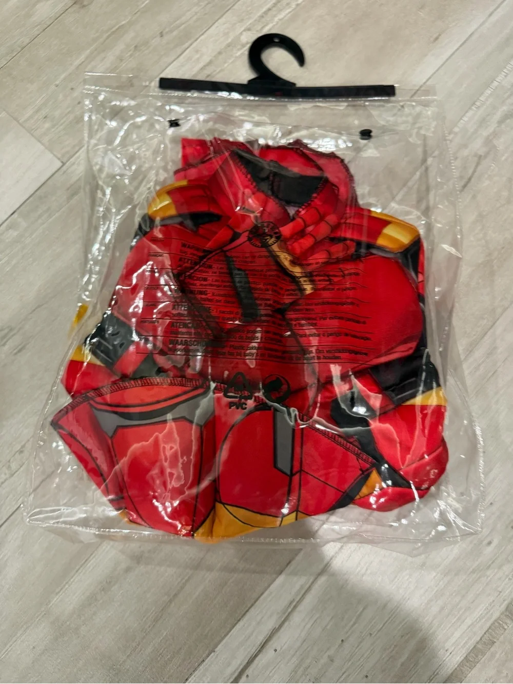 Avengers Kids Red Iron Man Style Muscle Costume with Mask and Gloves - Picture 8 of 9